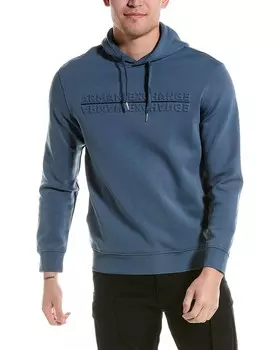Худи с тисненым логотипом Armani Exchange, синий