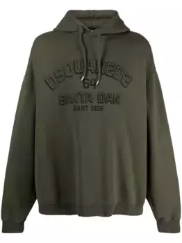 Худи с тисненым логотипом DSQUARED2, зеленый