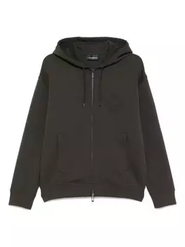 Худи с тисненым логотипом Emporio Armani, черный