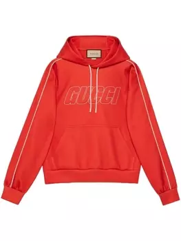 Худи с тисненым логотипом Gucci, красный
