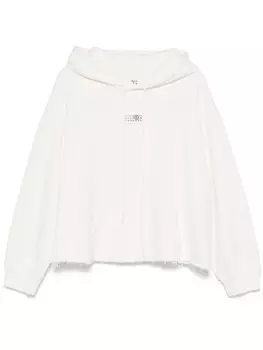 Худи с узором MM6 Maison Margiela, белый