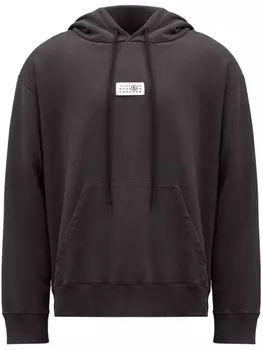 Худи с узором MM6 Maison Margiela, черный