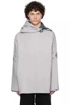 Худи с вафельной вязкой Twisted Prototypes, серый