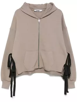 Худи с вырезом PNK, коричневый