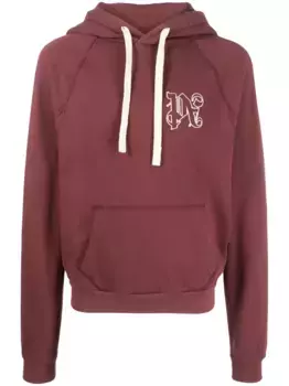 Худи с вышитой монограммой PALM ANGELS, красный