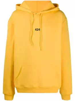 Худи с вышитым логотипом 424, желтый