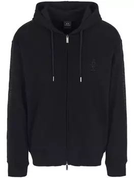 Худи с вышитым логотипом Armani Exchange, черный