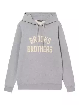 Худи с вышитым логотипом Brooks Brothers, серый