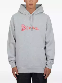 Худи с вышитым логотипом dime, серый