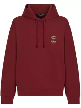 Худи с вышитым логотипом DOLCE & GABBANA, красный