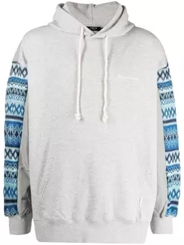 Худи с вышитым логотипом FIVE CM, серый