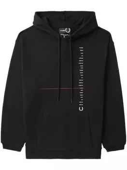 Худи с вышитым логотипом из коллаборации с Raf Simons Fred Perry, черный