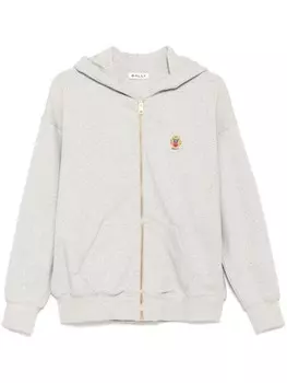 Худи с вышитым логотипом из коллаборации с Adrien Brody Bally, серый