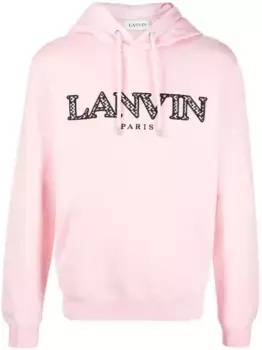 Худи с вышитым логотипом Lanvin, розовый
