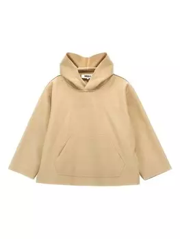 Худи с вышитым логотипом MM6 Maison Margiela Kids, нейтральный цвет