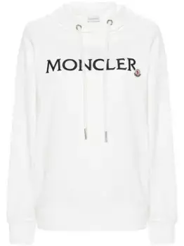 Худи с вышитым логотипом MONCLER, белый