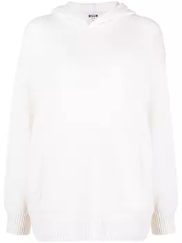 Худи с вышитым логотипом MSGM, белый