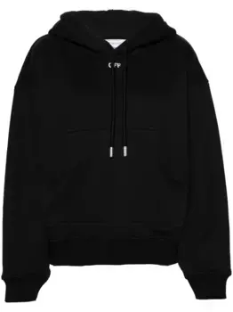 Худи с вышитым логотипом OFF-WHITE, черный