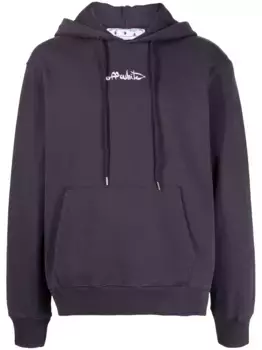 Худи с вышитым логотипом OFF-WHITE, фиолетовый