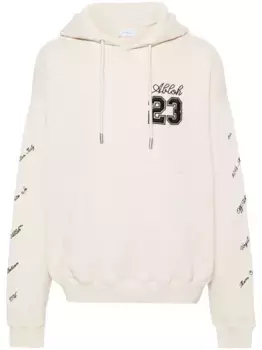 Худи с вышитым логотипом OFF-WHITE, нейтральный
