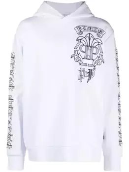 Худи с вышитым логотипом Philipp Plein, белый