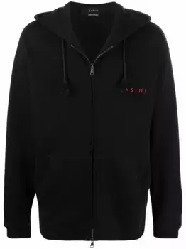 Худи с вышитым логотипом Qasimi, черный