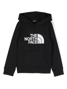 Худи с вышитым логотипом The North Face Kids, черный