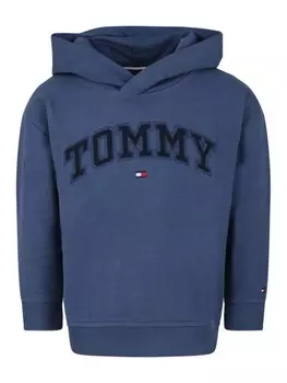 Худи с вышитым логотипом Tommy Hilfiger Junior, синий