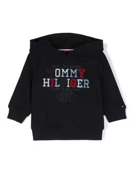 Худи с вышитым логотипом Tommy Hilfiger Junior, синий