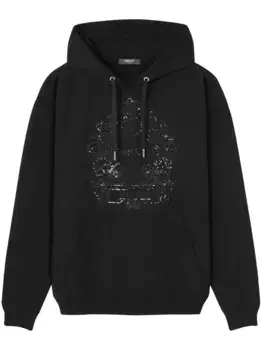 Худи с вышитым логотипом VERSACE, черный