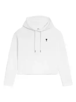 Худи с вышивкой AMI Paris, белый