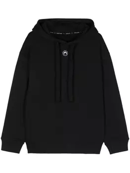 Худи с вышивкой Crescent Moon Marine Serre, черный