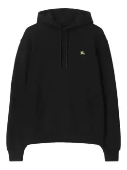 Худи с вышивкой Equestrian Knight BURBERRY, черный