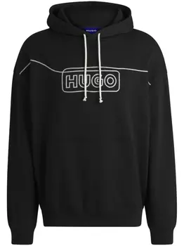 Худи с вышивкой HUGO, черный