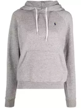 Худи с вышивкой POLO RALPH LAUREN, серый