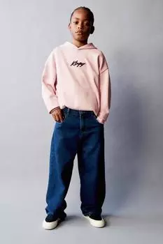 Худи с вышивкой ZARA, розовый