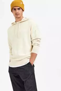 Худи с заниженными рукавами и завязкой Selected Homme, бежевый