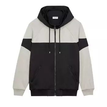 Худи Saint Laurent Zip Up 'Black/Pearl', черный