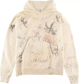 Худи Saint Michael Graffiti Hoodie 'Light Grey', серый