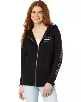 Худи Salty Crew Bruce Full Zip, черный
