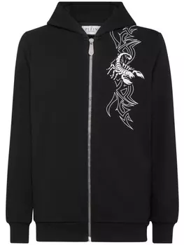 Худи Scorpion на молнии Philipp Plein, черный