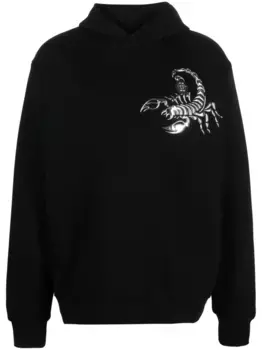 Худи Scorpion с аппликацией Philipp Plein, черный