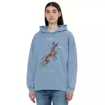 Худи Scotch & Soda Artwork Oversized, синий