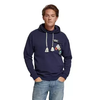 Худи Scotch & Soda Badge Pocket, синий