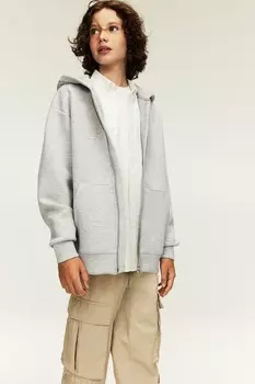 Худи Scuba на молнии H&M, серый