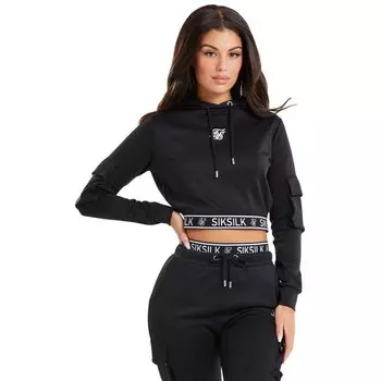Худи Siksilk Cropped Cargo, черный