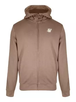Худи SikSilk Zip-Up Hoodie, коричневый