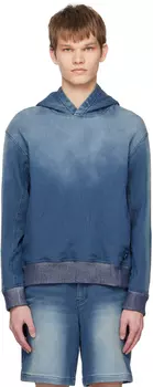 Худи синего цвета с градиентом Solid Homme