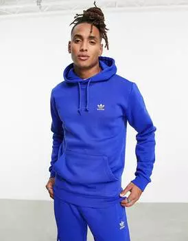 Худи синего цвета с логотипом adidas Originals Trefoil Essentials