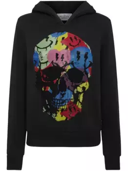 Худи Smile со стразами Philipp Plein, черный